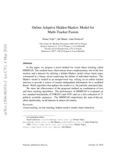Online Adaptive Hidden Markov Model for Multi-Tracker Fusion
