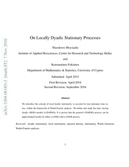 On Locally Dyadic Stationary Processes