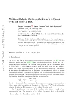 Multilevel Monte Carlo simulation of a diffusion with non-smooth drift