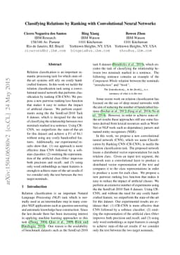 Classifying Relations by Ranking with Convolutional Neural Networks