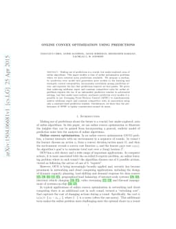 Online Convex Optimization Using Predictions
