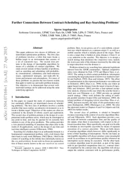 Further Connections Between Contract-Scheduling and Ray-Searching
  Problems