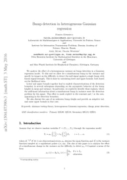 Bump detection in heterogeneous Gaussian regression