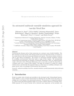 An automated multiscale ensemble simulation approach for vascular blood
  flow