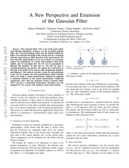 A New Perspective and Extension of the Gaussian Filter