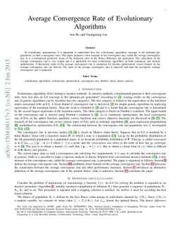 Average Convergence Rate of Evolutionary Algorithms