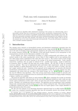 Push sum with transmission failures