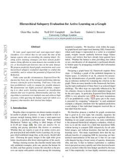 Hierarchical Subquery Evaluation for Active Learning on a Graph