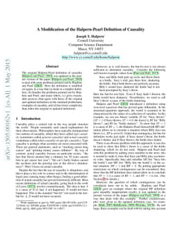 A Modification of the Halpern-Pearl Definition of Causality