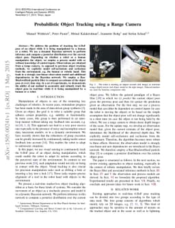 Probabilistic Object Tracking using a Range Camera