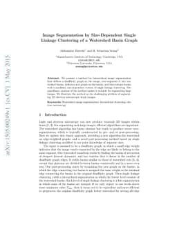 Image Segmentation by Size-Dependent Single Linkage Clustering of a
  Watershed Basin Graph