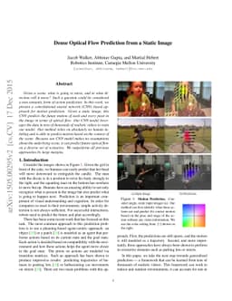 Dense Optical Flow Prediction from a Static Image