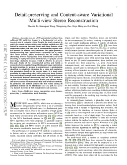 Detail-preserving and Content-aware Variational Multi-view Stereo
  Reconstruction