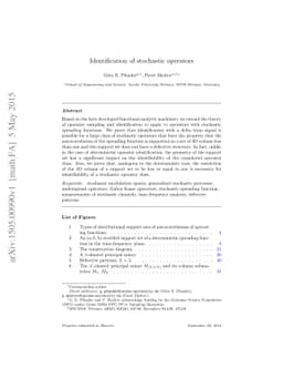 Identification of stochastic operators