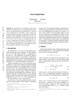 Fast Guided Filter