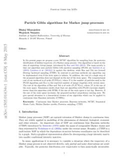 Particle Gibbs algorithms for Markov jump processes