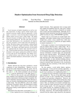 Shadow Optimization from Structured Deep Edge Detection