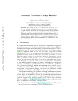 Structure Formation in Large Theories