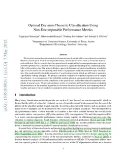 Optimal Decision-Theoretic Classification Using Non-Decomposable
  Performance Metrics