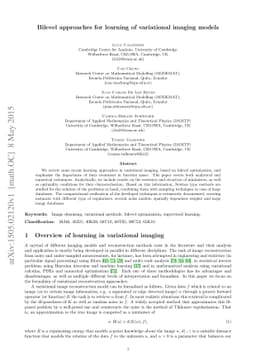 Bilevel approaches for learning of variational imaging models