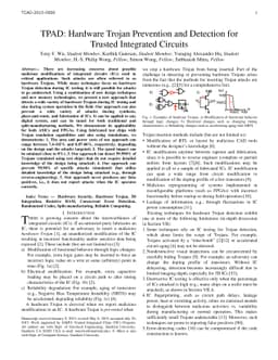 TPAD: Hardware Trojan Prevention and Detection for Trusted Integrated
  Circuits