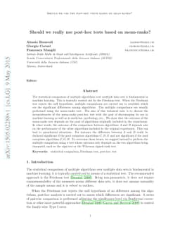 Should we really use post-hoc tests based on mean-ranks?