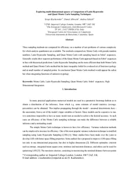 Exploring multi-dimensional spaces: a Comparison of Latin Hypercube and
  Quasi Monte Carlo Sampling Techniques