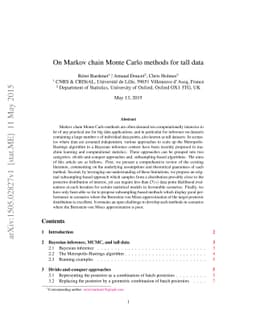 On Markov chain Monte Carlo methods for tall data