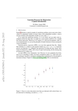 Gaussian Processes: A Quick Introduction