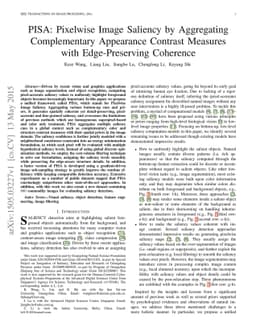 PISA: Pixelwise Image Saliency by Aggregating Complementary Appearance
  Contrast Measures with Edge-Preserving Coherence