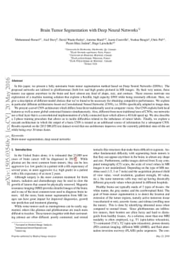 Brain Tumor Segmentation with Deep Neural Networks