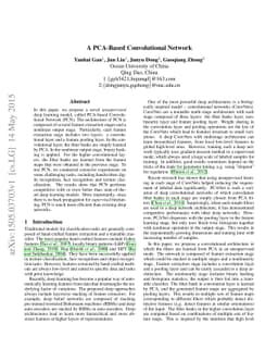 A PCA-Based Convolutional Network