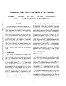 Unsupervised Object Discovery and Tracking in Video Collections