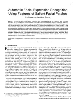 Automatic Facial Expression Recognition Using Features of Salient Facial
  Patches
