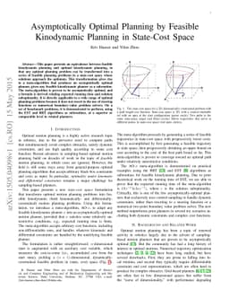 Asymptotically Optimal Planning by Feasible Kinodynamic Planning in
  State-Cost Space