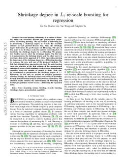 Shrinkage degree in $L_2$-re-scale boosting for regression