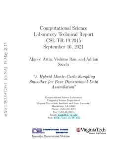 A Hybrid Monte-Carlo Sampling Smoother for Four Dimensional Data
  Assimilation