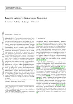 Layered Adaptive Importance Sampling