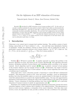 On the tightness of an SDP relaxation of k-means