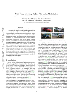 Multi-Image Matching via Fast Alternating Minimization