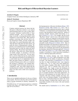 Risk and Regret of Hierarchical Bayesian Learners