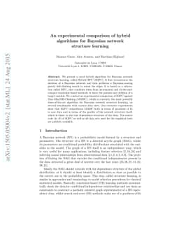 An Experimental Comparison of Hybrid Algorithms for Bayesian Network
  Structure Learning