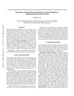 Barcode Annotations for Medical Image Retrieval: A Preliminary
  Investigation