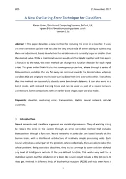 A New Oscillating-Error Technique for Classifiers