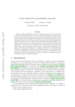Cross-calibration of probabilistic forecasts