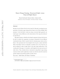 Kinect Range Sensing: Structured-Light versus Time-of-Flight Kinect