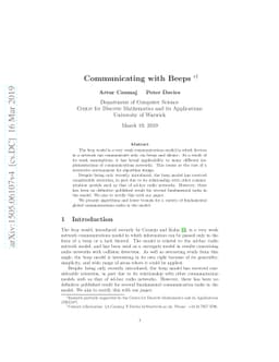 Communicating with Beeps