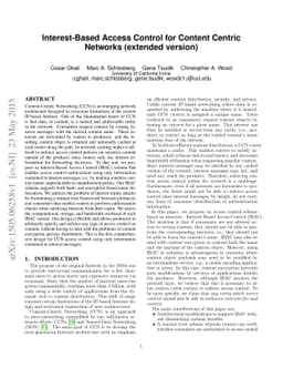 Interest-Based Access Control for Content Centric Networks (extended
  version)
