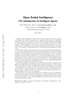 Open Ended Intelligence: The individuation of Intelligent Agents