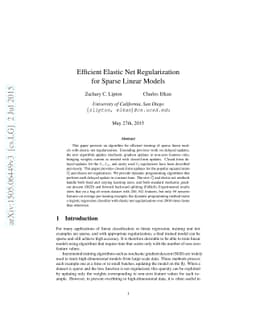 Efficient Elastic Net Regularization for Sparse Linear Models